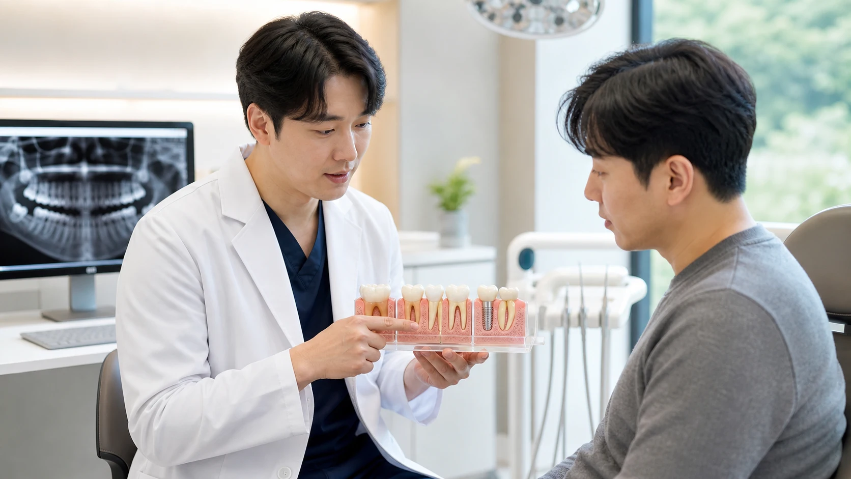 윗 어금니 발치 후 임플란트